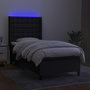 Voir la diapositive 3 : VIDAXL Sommier a lattes de lit matelas et LED Noir 80x200cm Tissu