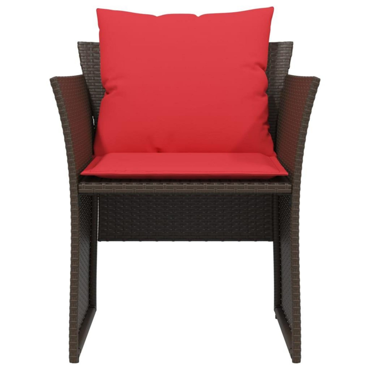 VIDAXL Chaise de jardin avec tabouret marron resine tressee