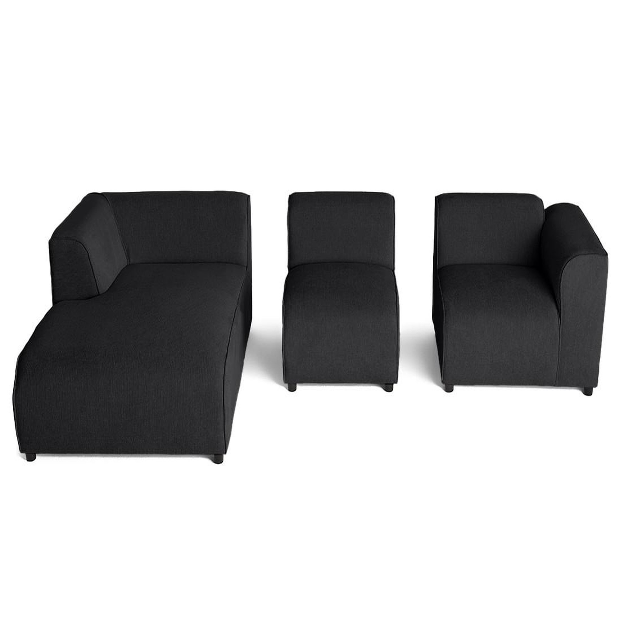 Voir la diapositive 3 : LISA DESIGN Suaro - canapé modulable d'angle gauche 4 places en tissu texturé