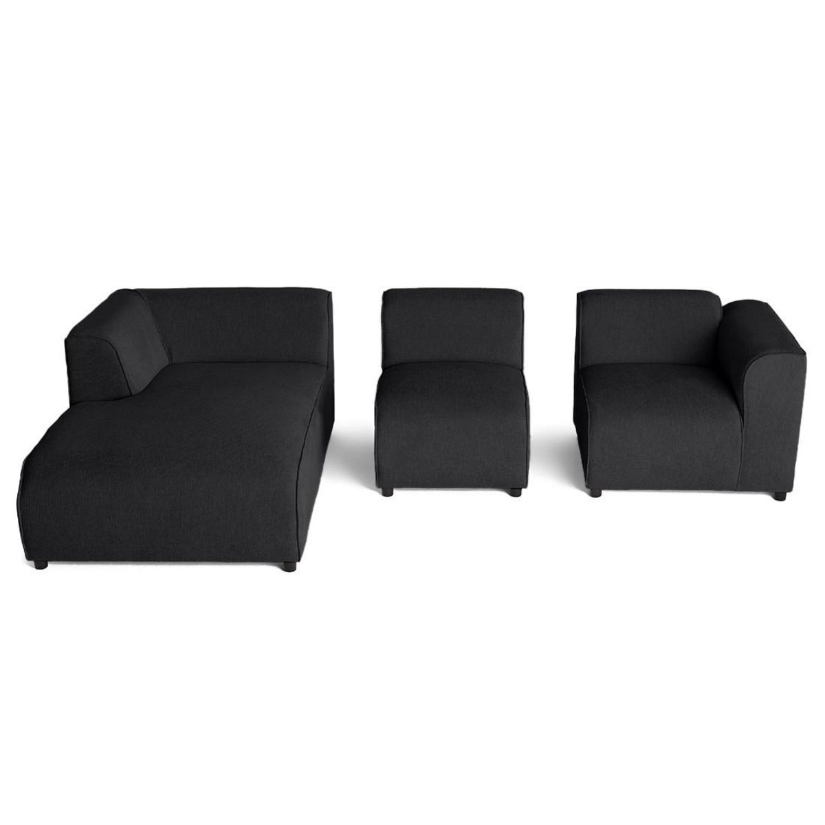 LISA DESIGN Suaro - canapé modulable d'angle gauche 4 places en tissu texturé