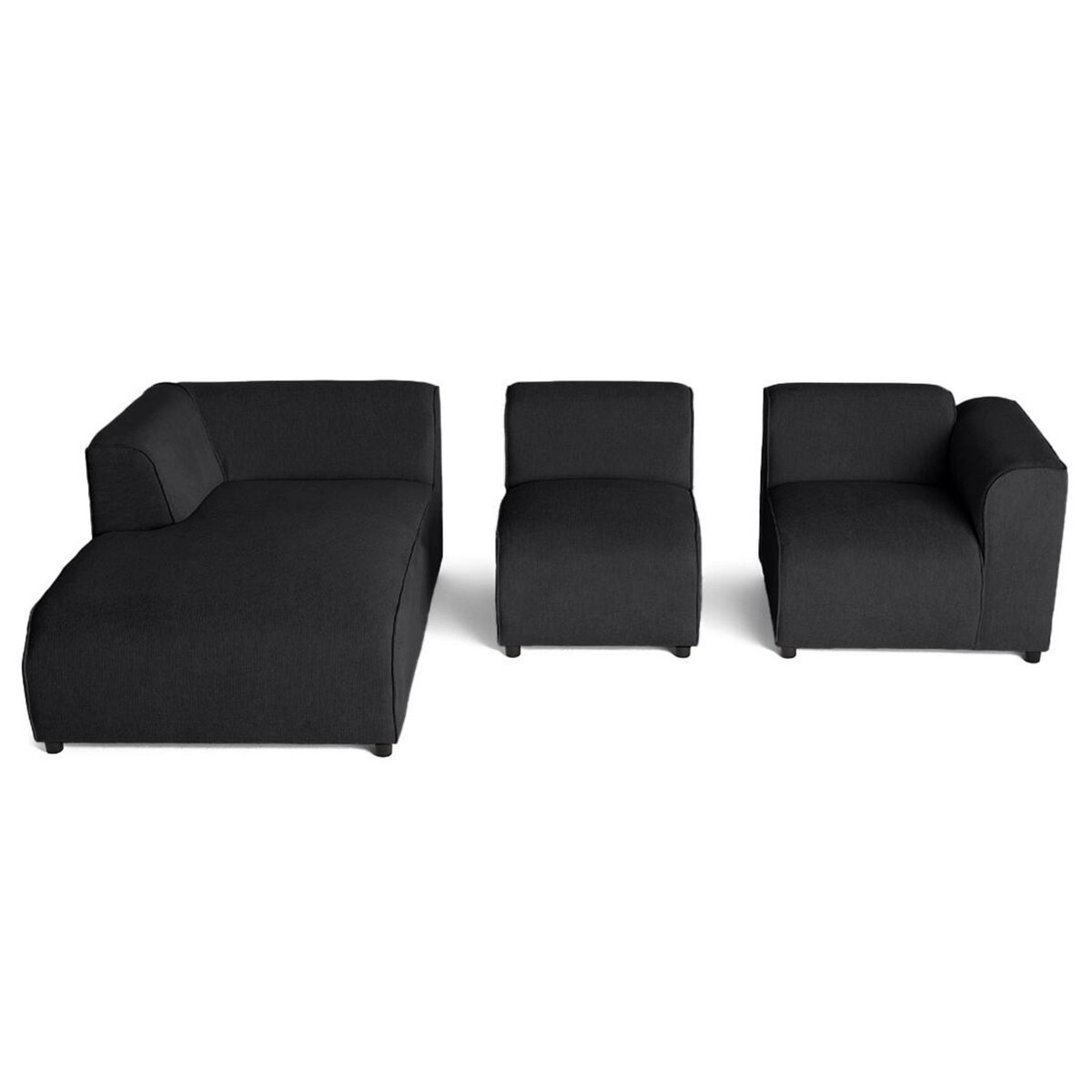 LISA DESIGN Suaro - canapé modulable d'angle gauche 4 places en tissu texturé