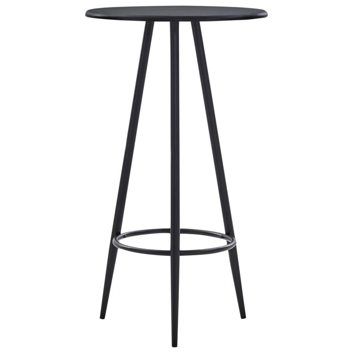 VIDAXL Table de bar Noir 60x107,5 cm MDF