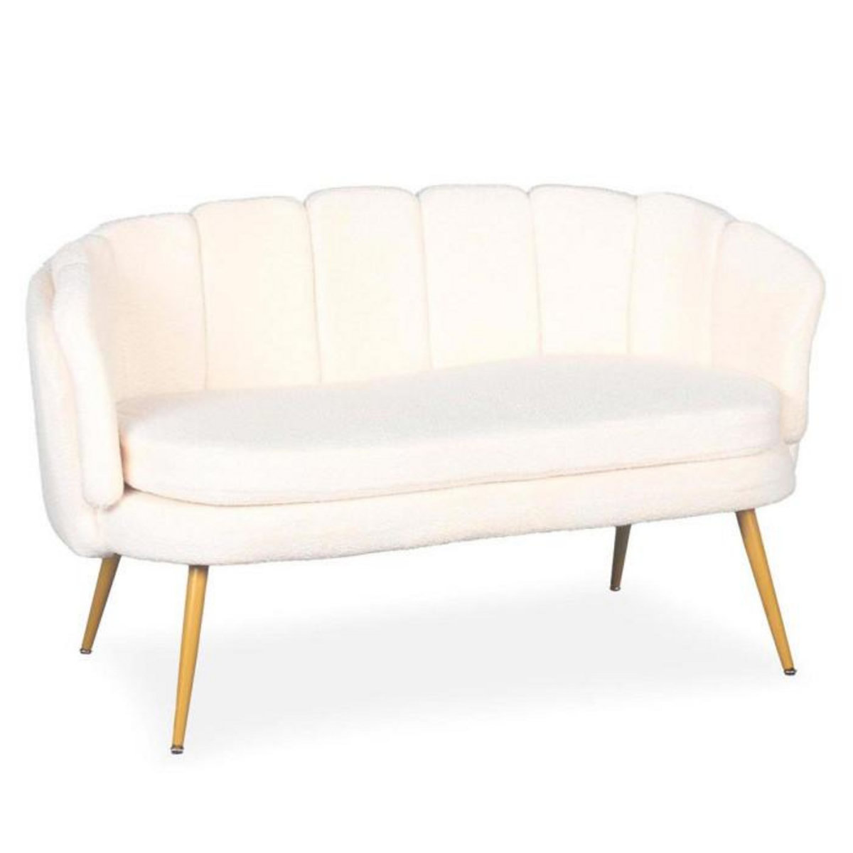 Paris Prix Canapé 2 Places en Bouclette  Dabren  138cm Beige