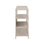 Voir la diapositive 4 : LISA DESIGN Anthea - étagère filaire métal avec plaquage en effet bois blanchi - 114 cm - gris
