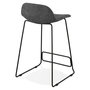 Voir la diapositive 4 : Paris Prix Tabouret de Bar Design  Sochi  85cm Gris Foncé & Noir