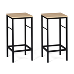 ID MARKET Lot de 2 tabourets de bar DETROIT design industriel