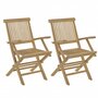 MACABANE HARRIS - Ensemble de 2 fauteuils de jardin Java en bois Teck