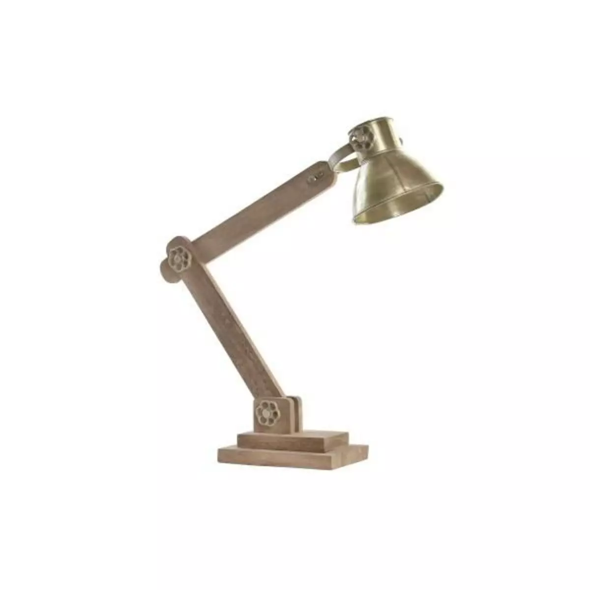 MARKET24 Lampe de bureau DKD Home Decor Doré Marron 220 V 50 W (50 x 15 x 65 cm)