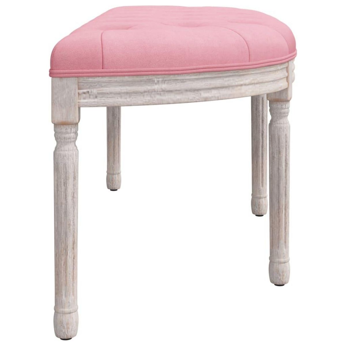 VIDAXL Banc Rose 110,5x45x49 cm Velours