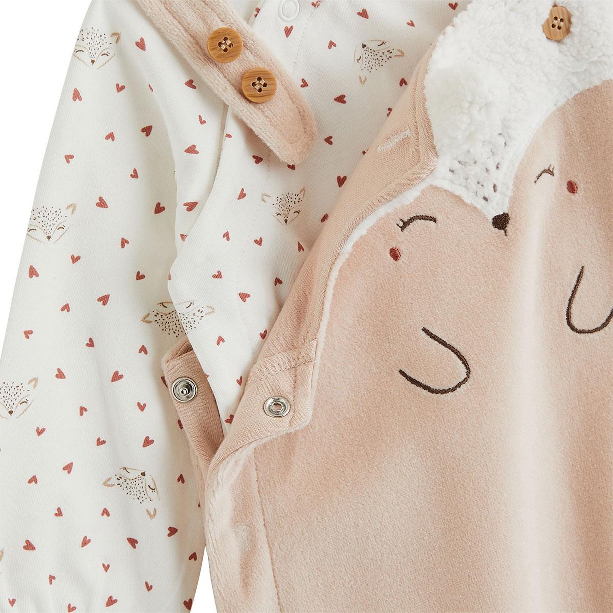 Voir la diapositive 3 : PETIT BEGUIN Ensemble salopette bébé en molleton et t-shirt doucette