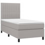Voir la diapositive 3 : VIDAXL Sommier a lattes de lit avec matelas et LED Gris clair 80x200cm