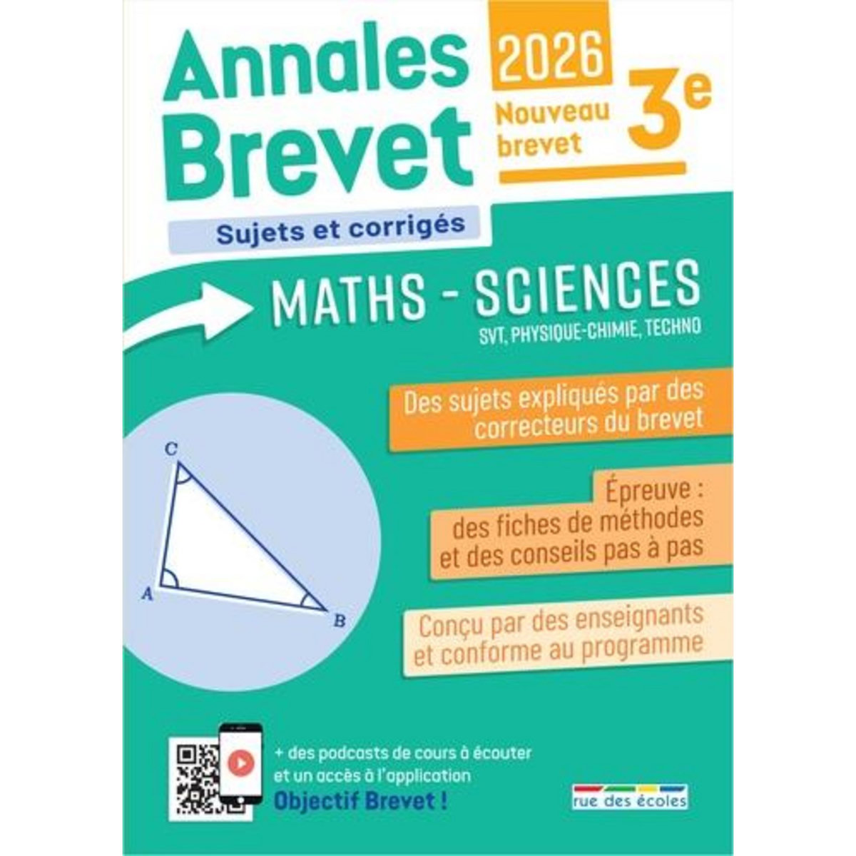 MATHS - SCIENCES 3E. SUJETS ET CORRIGES, EDITION 2026, Cronier Aurélie