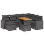 Voir la diapositive 2 : VIDAXL Salon de jardin 8 pcs avec coussins noir resine tressee