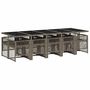 Voir la diapositive 5 : VIDAXL Ensemble a manger de jardin 11pcs avec coussins gris poly rotin