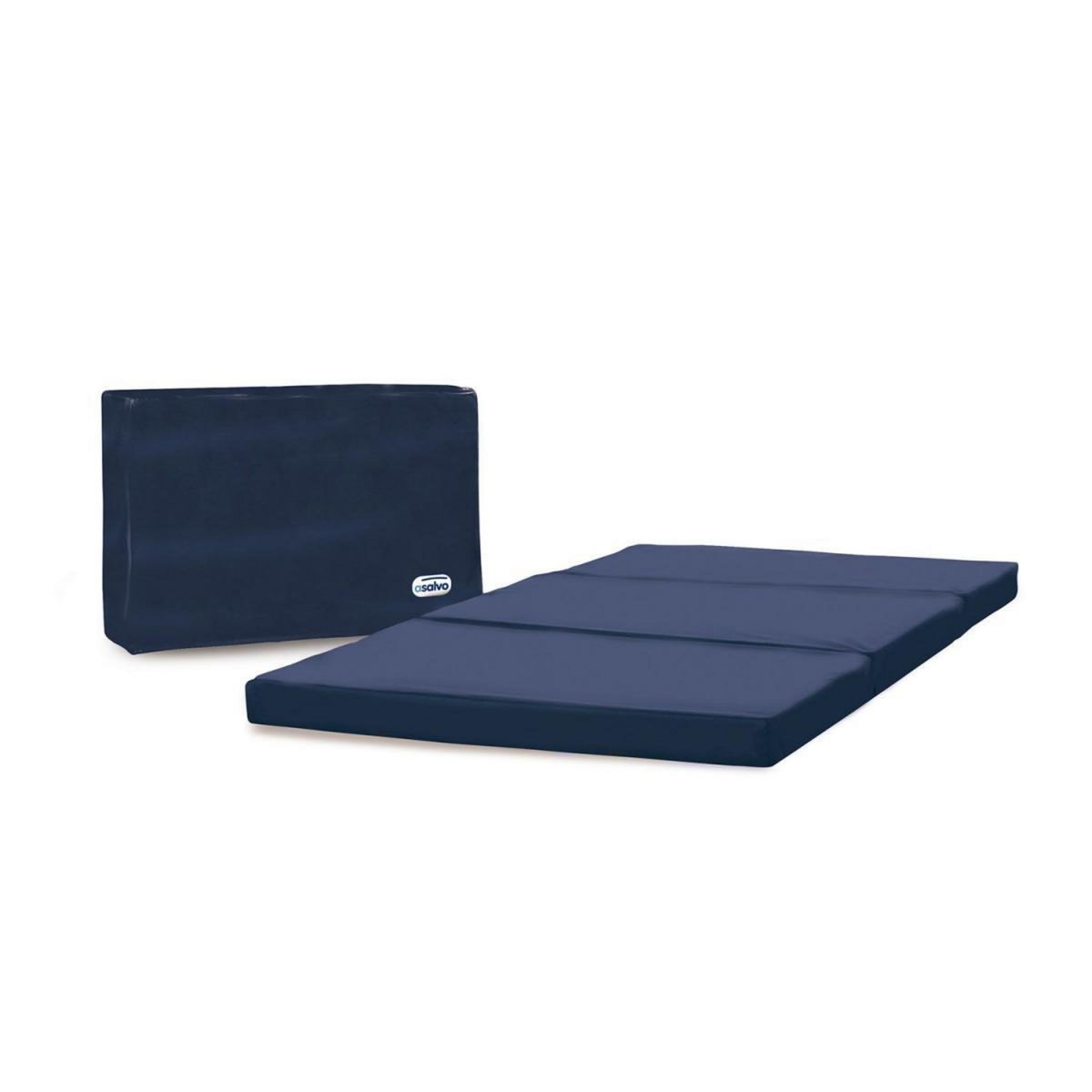 Asalvo Matelas Pliable Bleu avec Sac de Transport Inclus - Confort Optimal