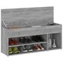 Voir la diapositive 3 : VIDAXL Banc a chaussures Sonoma gris 105x30x45 cm Bois d'ingenierie