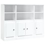 Voir la diapositive 2 : VIDAXL Buffets 3 pcs blanc bois d'ingenierie
