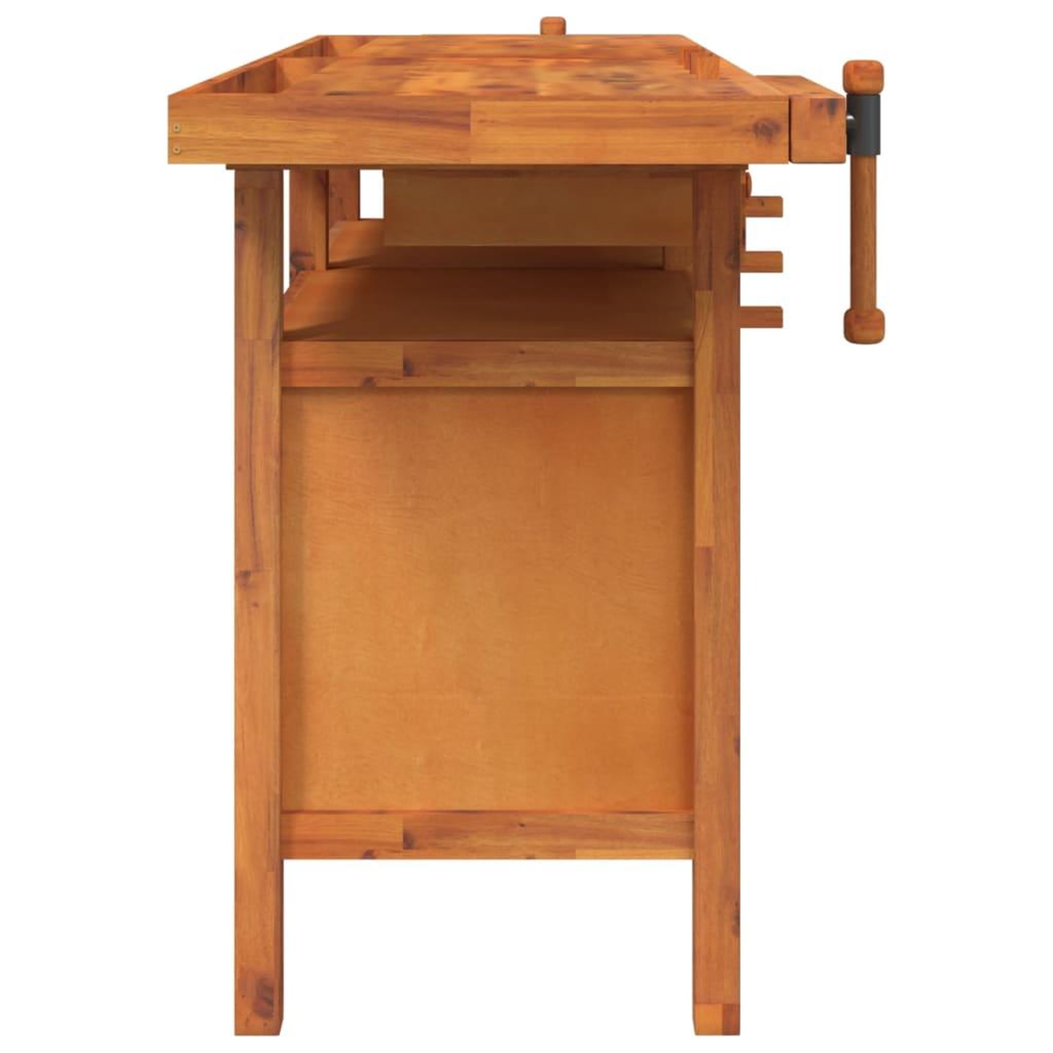 Voir la diapositive 4 : VIDAXL Etabli avec tiroirs et etaux 162x62x83 cm Bois massif d'acacia