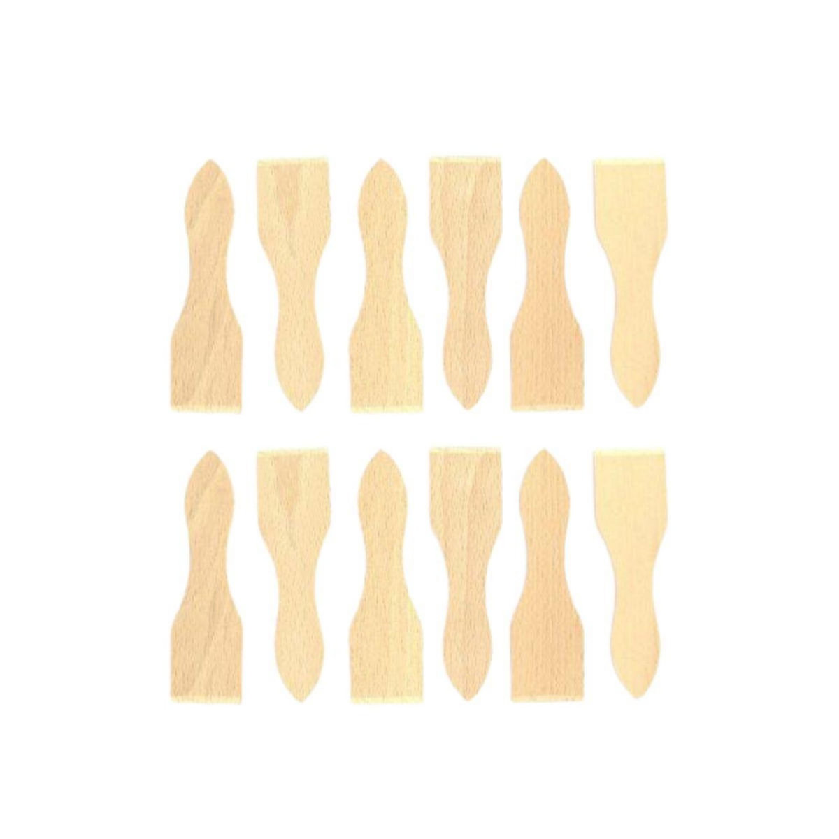 Fackelmann Lot de 12 spatules à raclette en bois FSC 13 cm Fackelmann