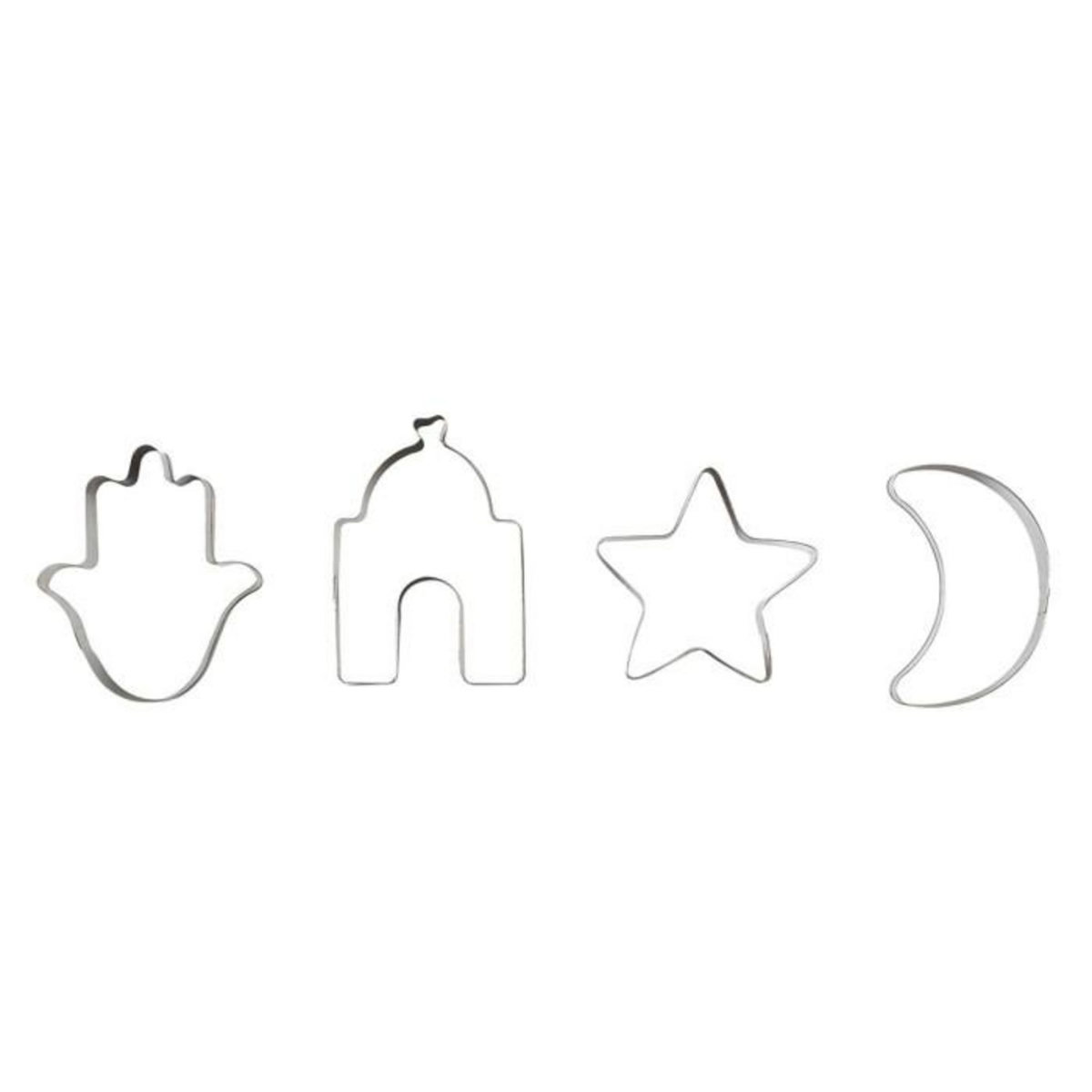 Paris Prix Lot de 4 Emporte-Pièces  Jamaal  7cm Argent