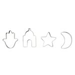 Paris Prix Lot de 4 Emporte-Pièces  Jamaal  7cm Argent