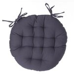 ATMOSPHERA Galette de Chaise Ronde  Leana  38cm Gris Foncé