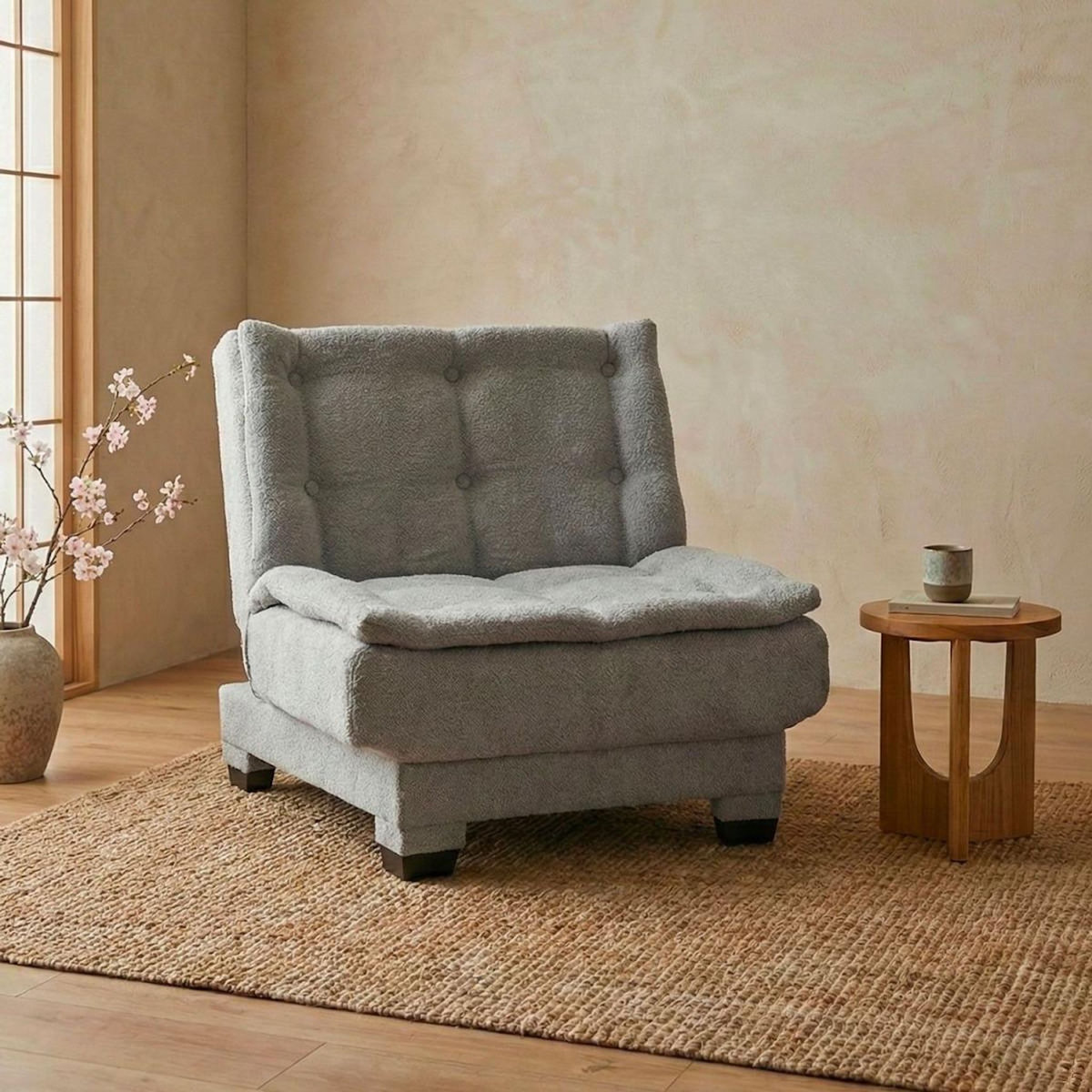 Paris Prix Fauteuil Convertible en Banquette  Raul  85cm Gris