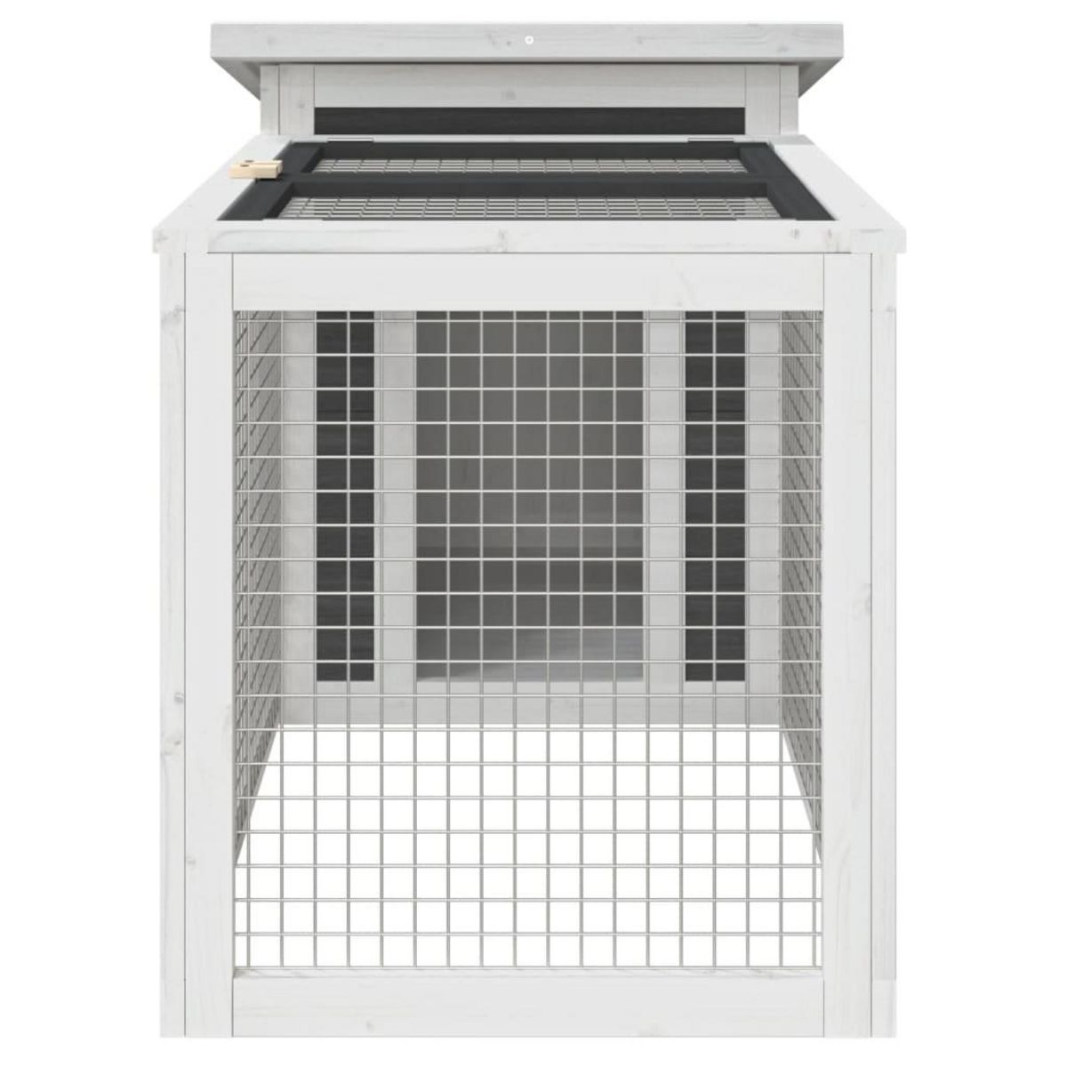 VIDAXL Clapier gris 100,5x54x55 cm bois de pin massif