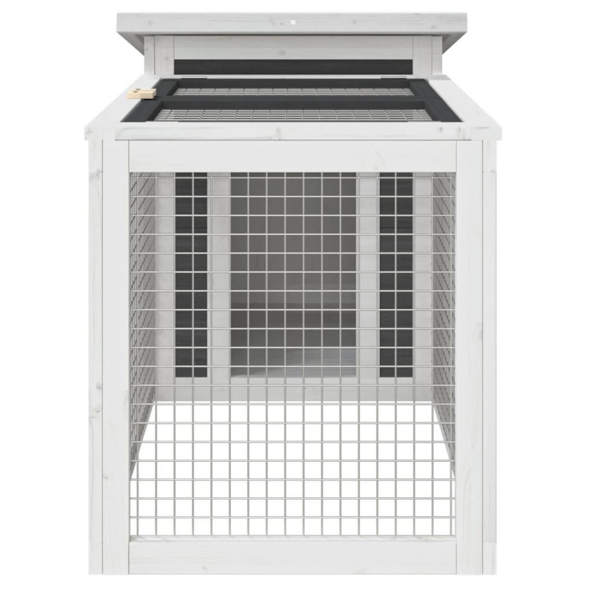 VIDAXL Clapier gris 100,5x54x55 cm bois de pin massif