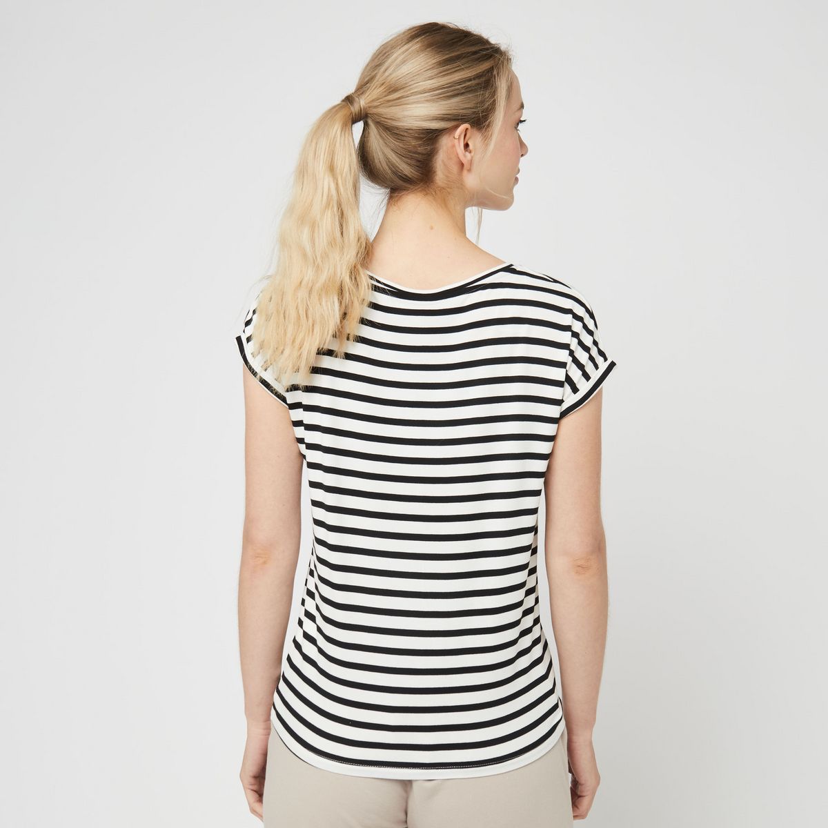 INEXTENSO T-shirt manche courte écru uni femme