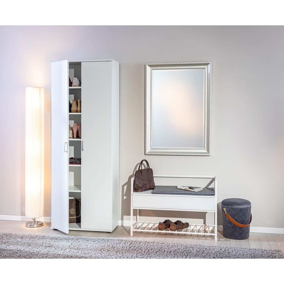 Armoire de rangement multifonctions 2 portes L70cm VISCONTI