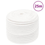 VIDAXL Corde de bateau Blanc complet 12 mm 25 m Polypropylene