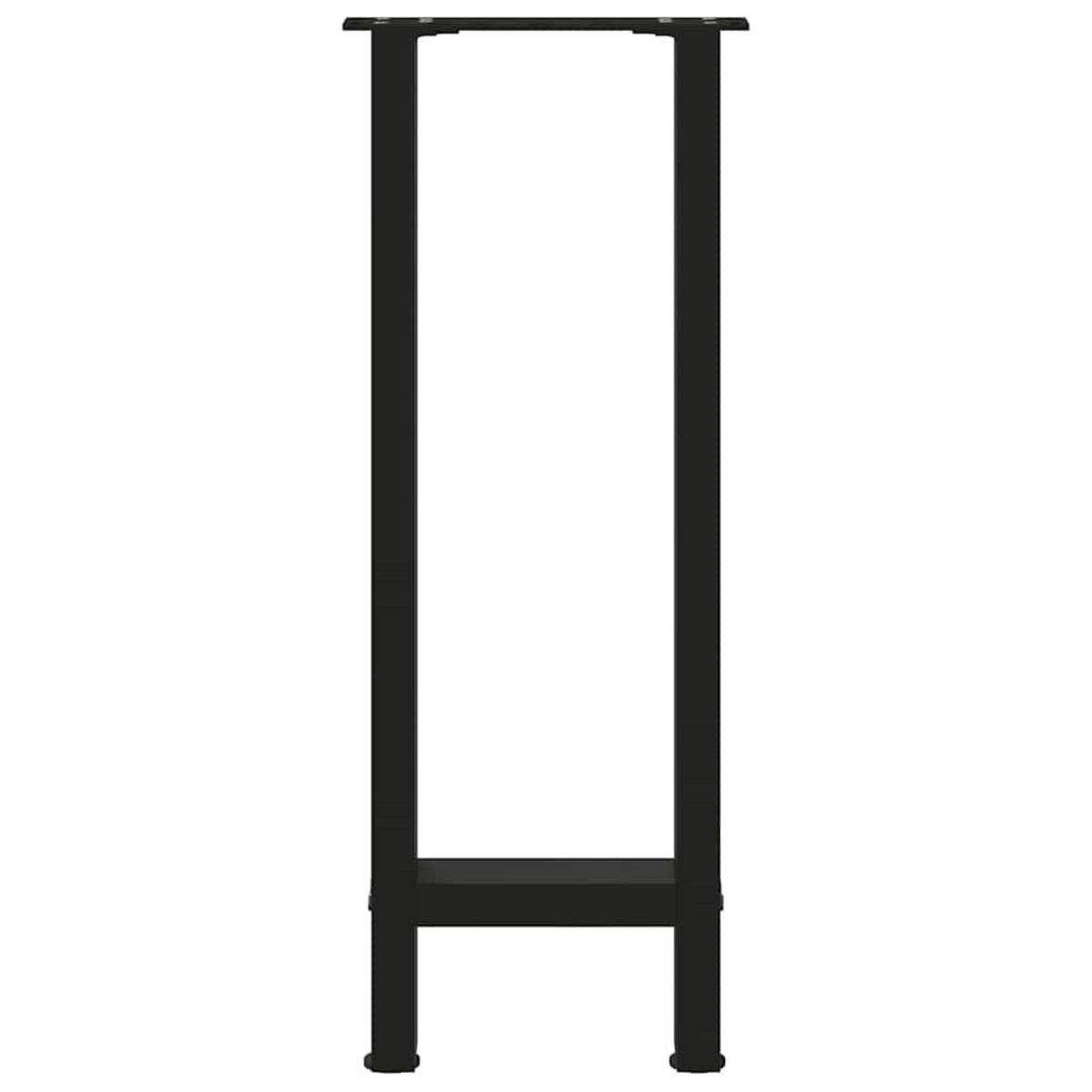 VIDAXL Pieds de table basse noir 2 pcs 28x(72-73) cm acier