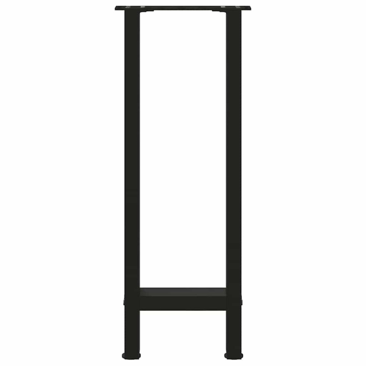 VIDAXL Pieds de table basse noir 2 pcs 28x(72-73) cm acier