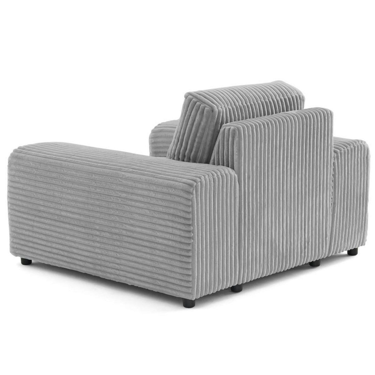 LISA DESIGN Garance - fauteuil en velours côtelé grosses côtes