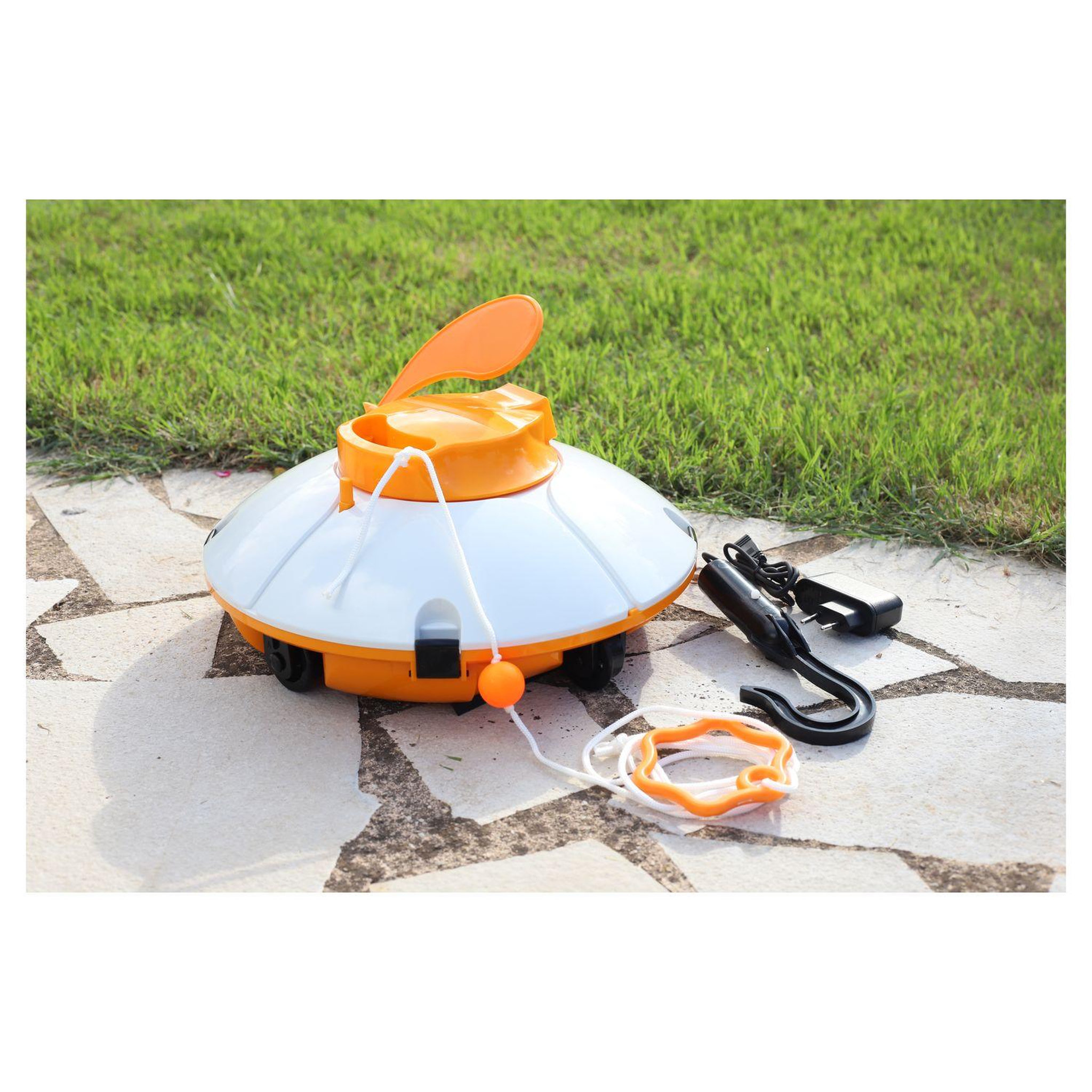 Voir la diapositive 4 : BESTWAY Robot aspirateur autonome de piscine Frisbee orange 