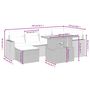 Voir la diapositive 4 : VIDAXL Salon de jardin avec coussins 7 pcs beige resine tressee
