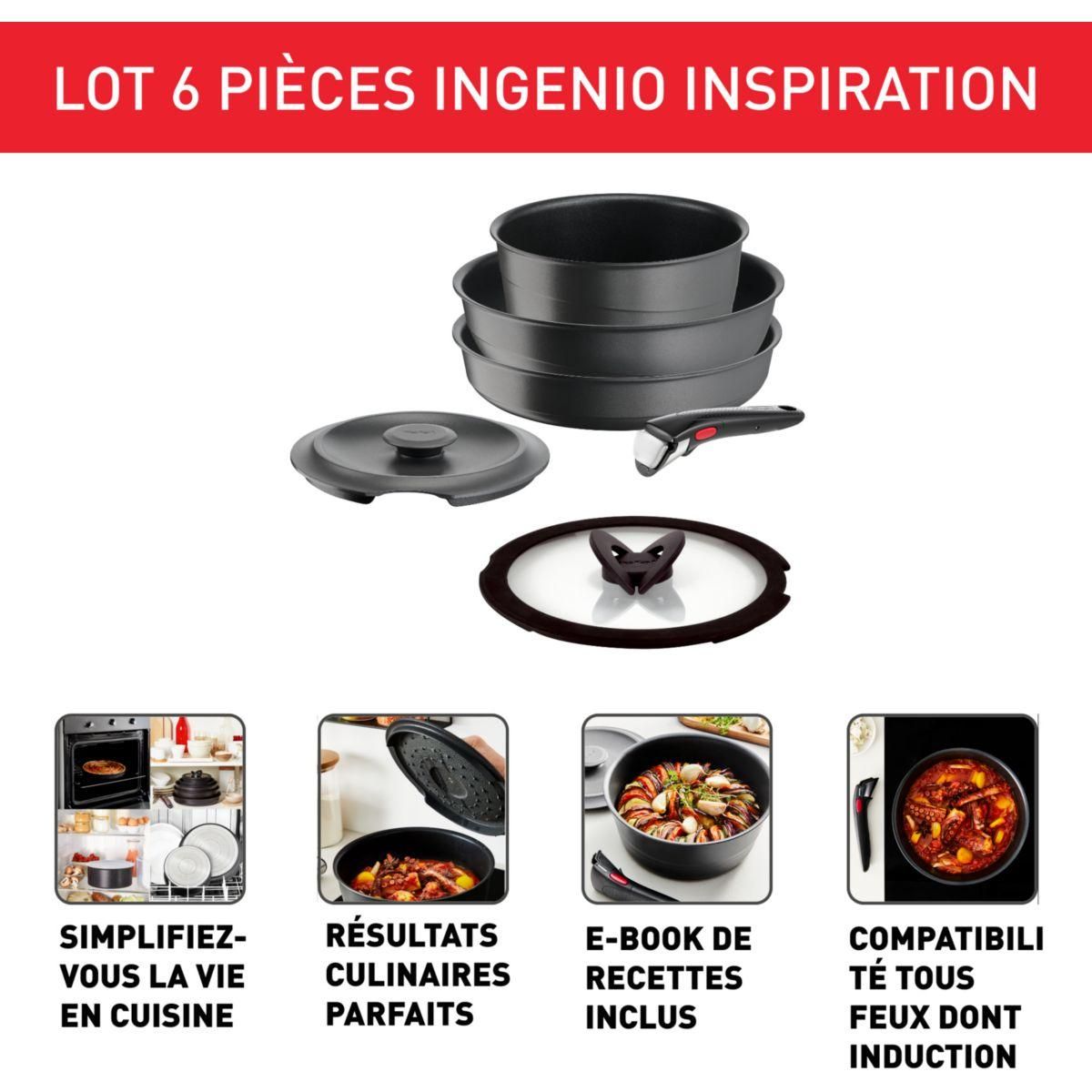 TEFAL Batterie de cuisine Ingenio Inspiration Cocotte Fonte 5pcs