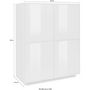 Voir la diapositive 5 : Buffet haut moderne 4 portes 100 cm LUCERA