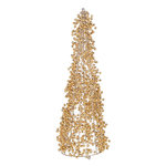 Paris Prix Cône Déco Design  Perles  40cm Doré
