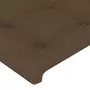VIDAXL Tete de lit avec oreilles Marron fonce 183x16x118/128 cm Tissu