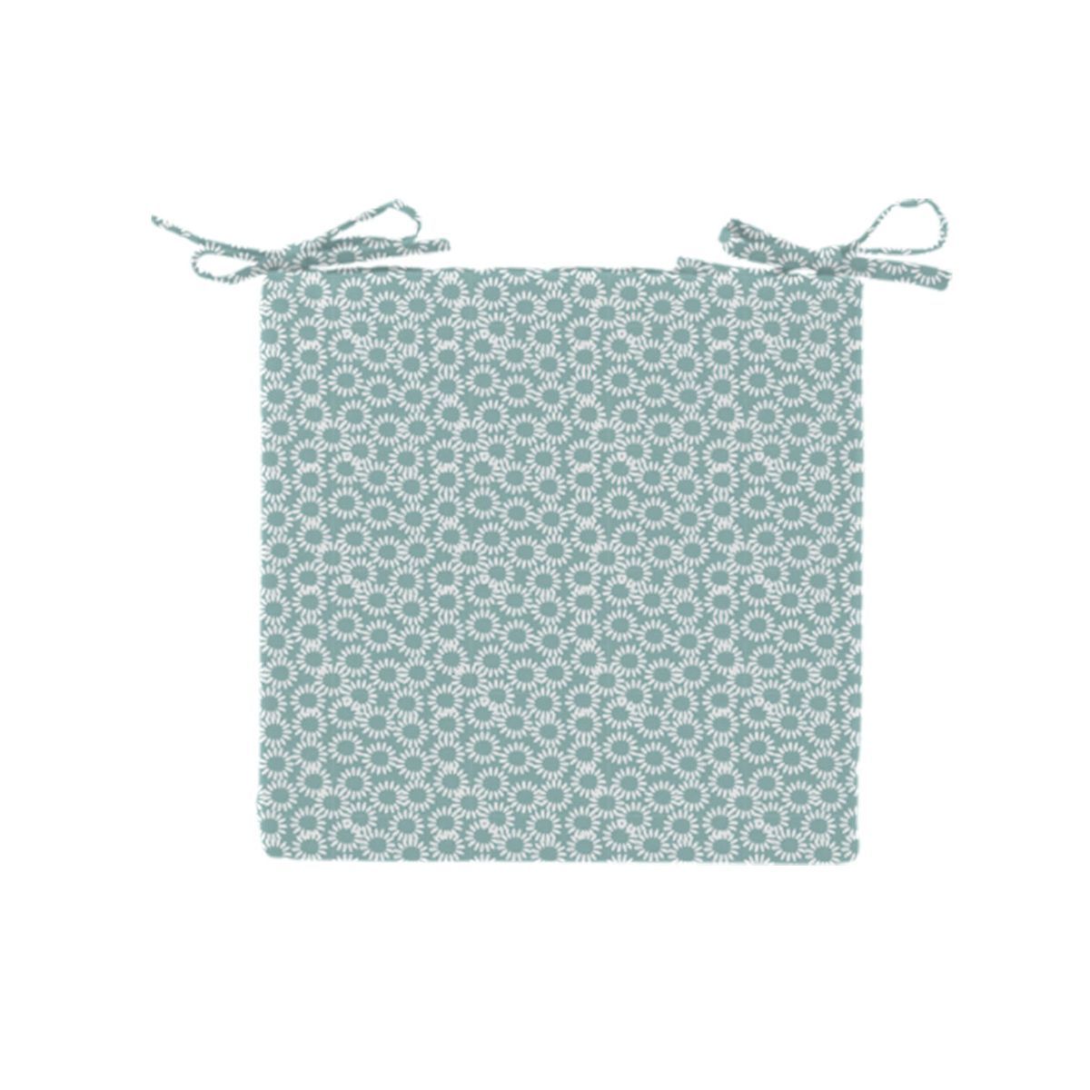 Galette de chaise fantaisie plate en coton à nouettes