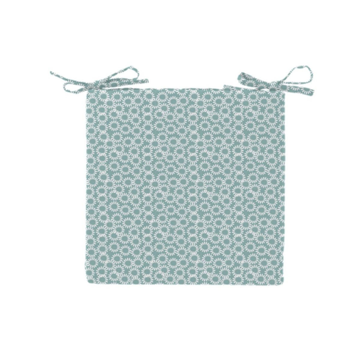 Galette de chaise fantaisie plate en coton à nouettes