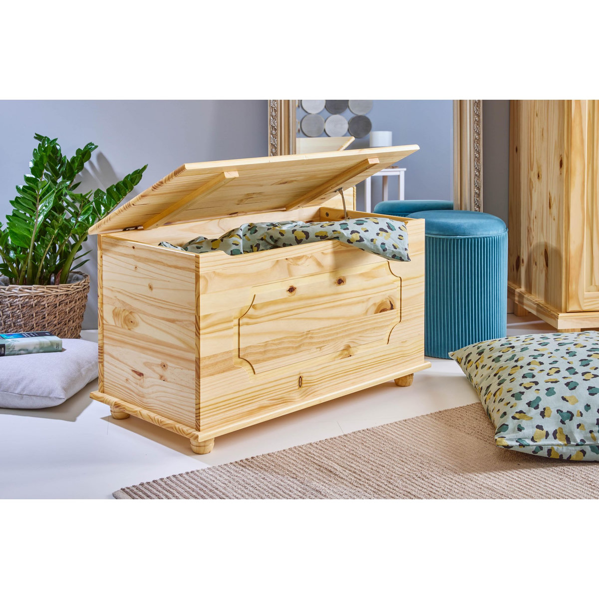 Coffre a jouet SLEEP pin massif