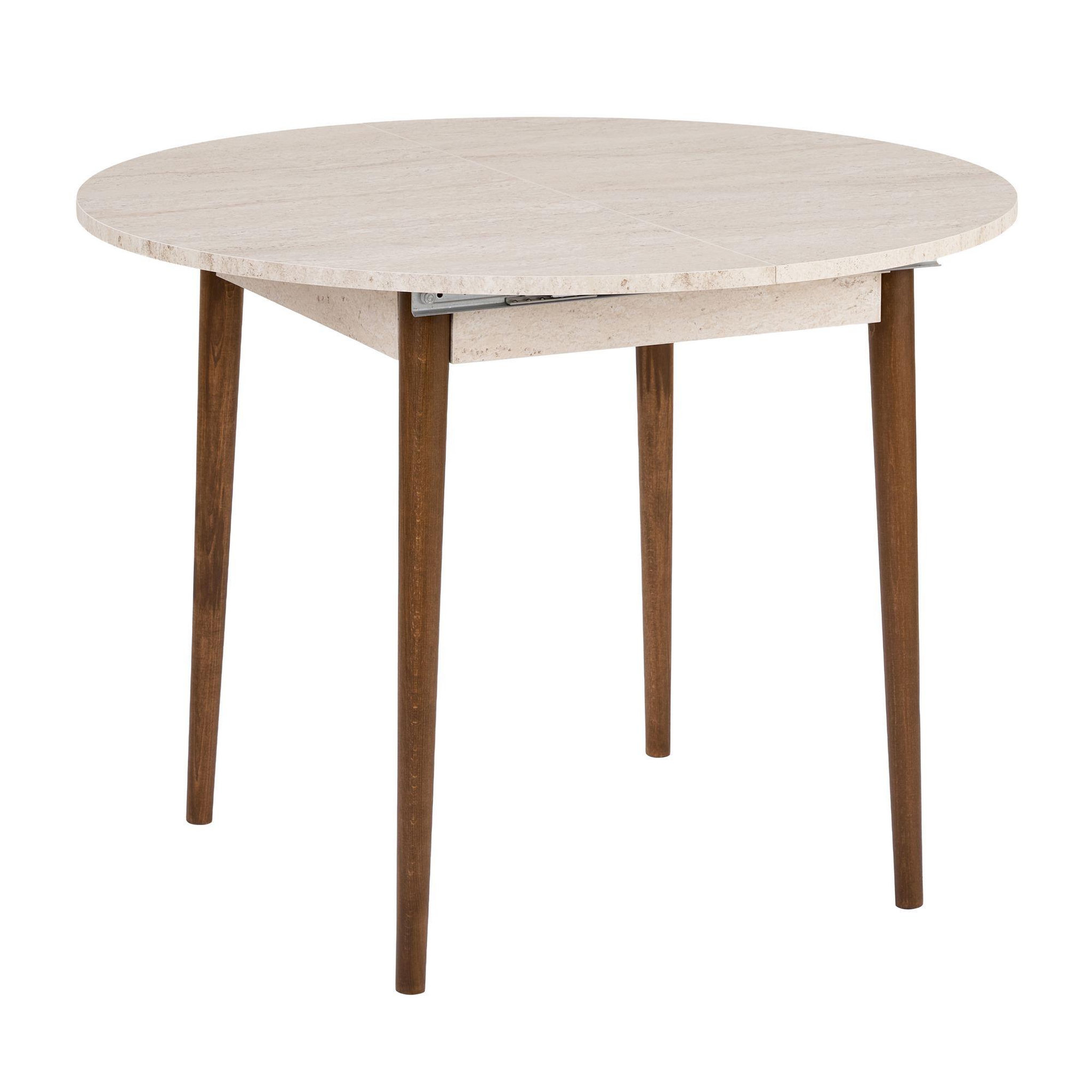 Habitat et Jardin Table à manger extensible en bois  viona  100 x 100 x 75 cm - travertin