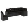 Voir la diapositive 2 : VIDAXL Salon de jardin 6 pcs avec coussins noir resine tressee