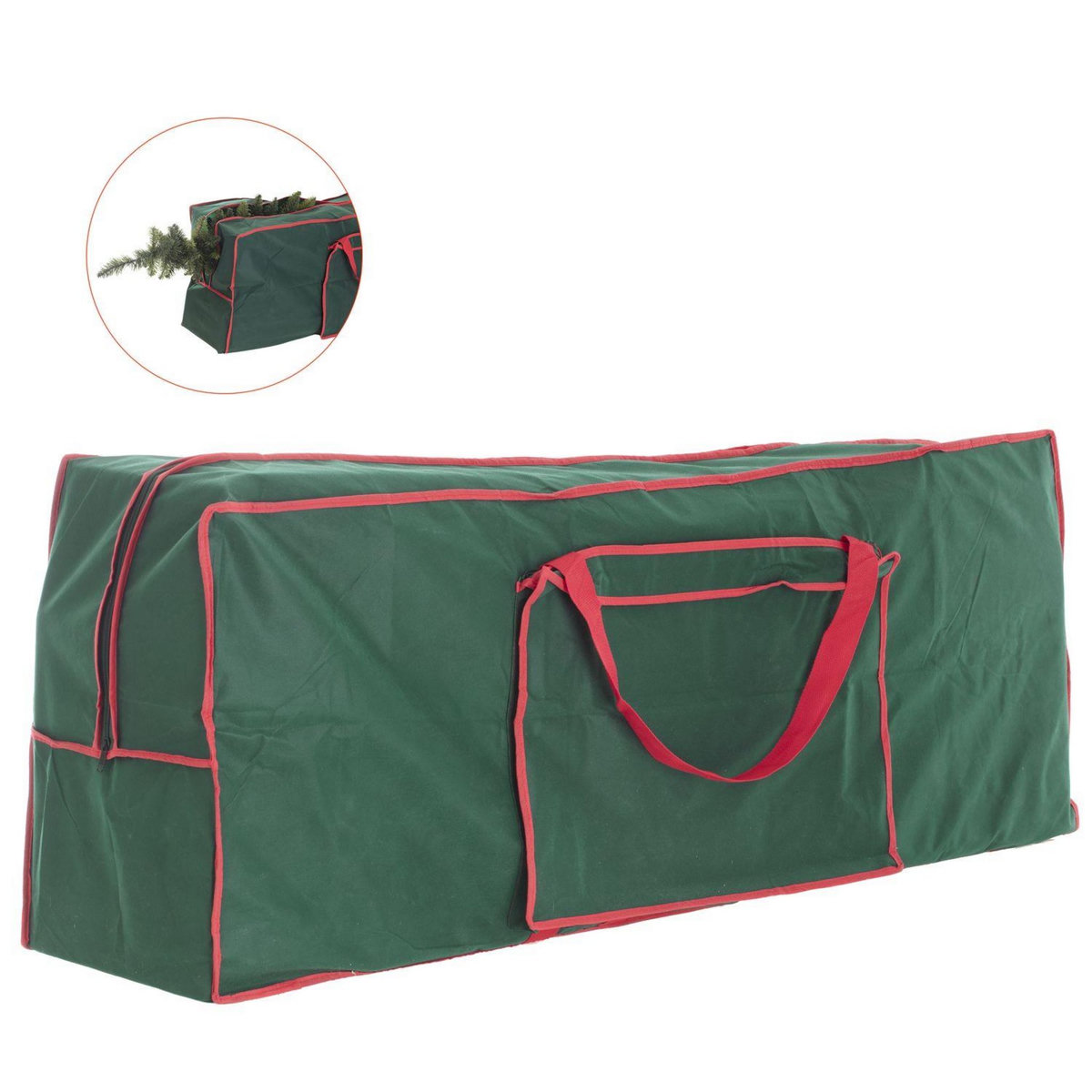 FEERIC LIGHT & CHRISTMAS Sac pour rangement de sapin de Noël - L. 125 x l. 30 cm - Vert