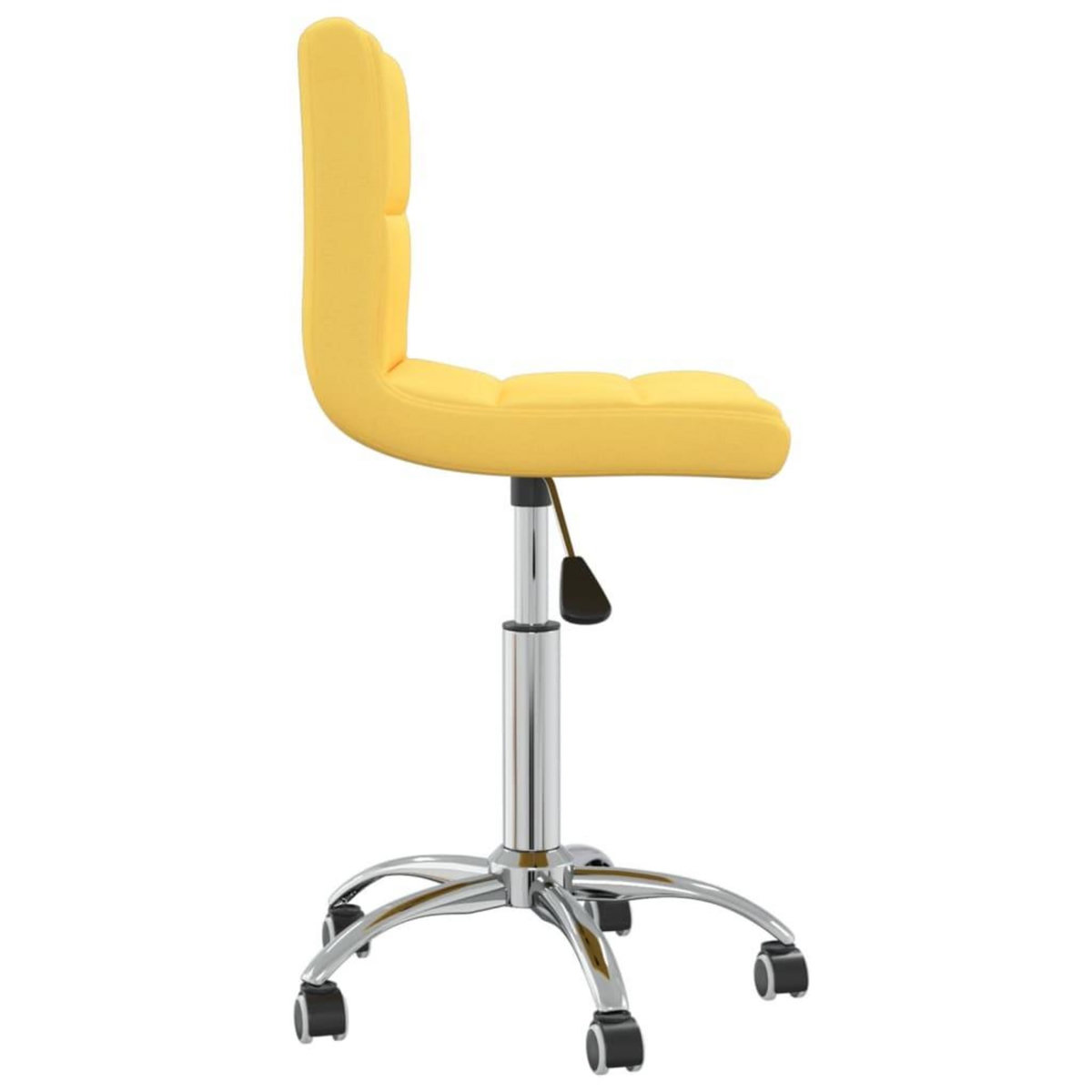 VIDAXL Chaise pivotante de salle a manger Jaune moutarde Tissu