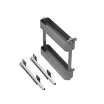 EMUCA SRL Porte-bouteilles latéral extractible Harmony avec fermeture amortie -  Module largeur 150mm hauteur 700mm -  Acier et Bois -  Gris anthracite