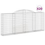 Voir la diapositive 2 : VIDAXL Paniers a gabions arques 20 pcs 300x30x120/140 cm fer galvanise
